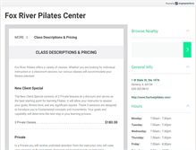 Tablet Screenshot of foxriverpilates.com